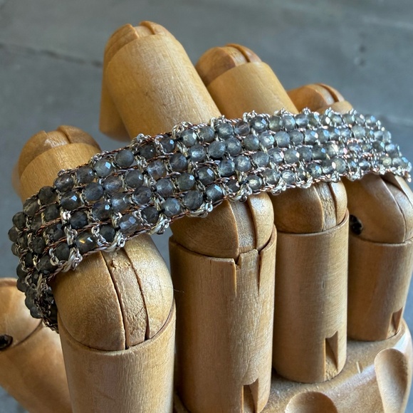 Dag Gioielli Silver Bracelet with Grey Moonstone - Picture 2 of 2